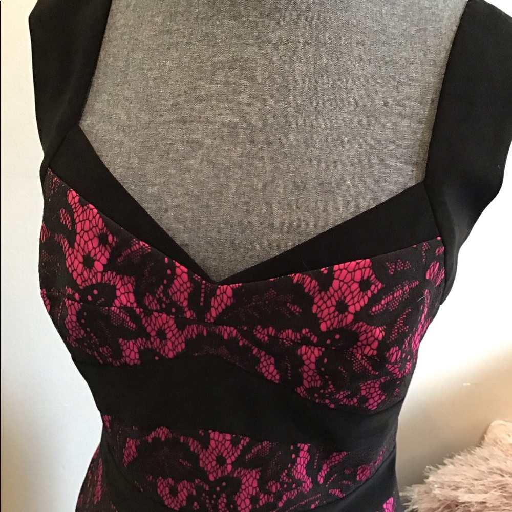 Cache Lace Overlay Dress - Picture 5 of 8